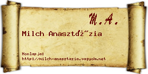Milch Anasztázia névjegykártya